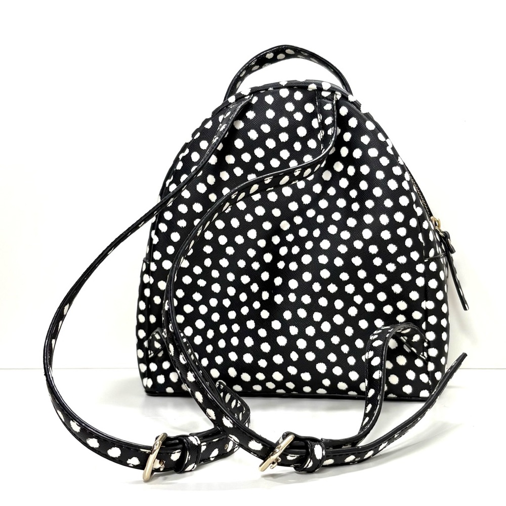 Kate Spade New York Polka Dot Mini Backpack Purse Gold Designer Everyday Purse - Picture 2 of 8